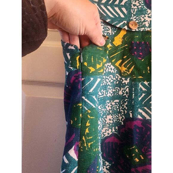 Anthropologie  Vanessa Virginia  Hibiscus  floral sheath dress size large - Picture 6 of 11